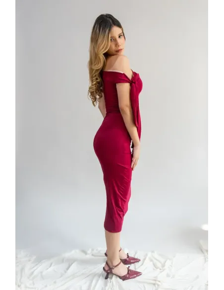 ESSENCE DRESS VINO