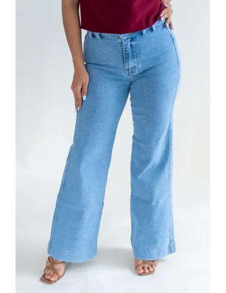 PALAZZO FLAT CELESTE DENIM