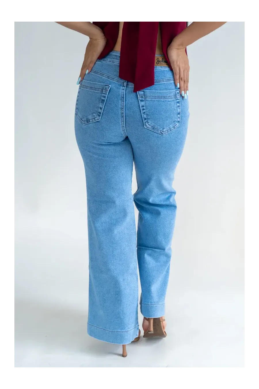 PALAZZO FLAT CELESTE DENIM