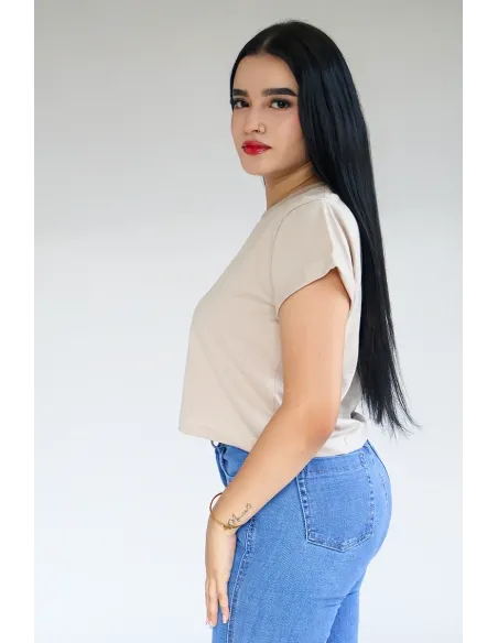 CROP TOP BEIGE