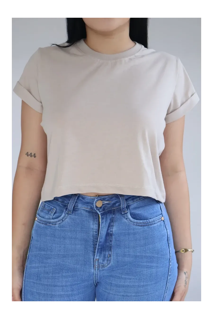 CROP TOP BEIGE