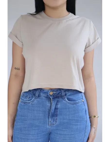 CROP TOP BEIGE