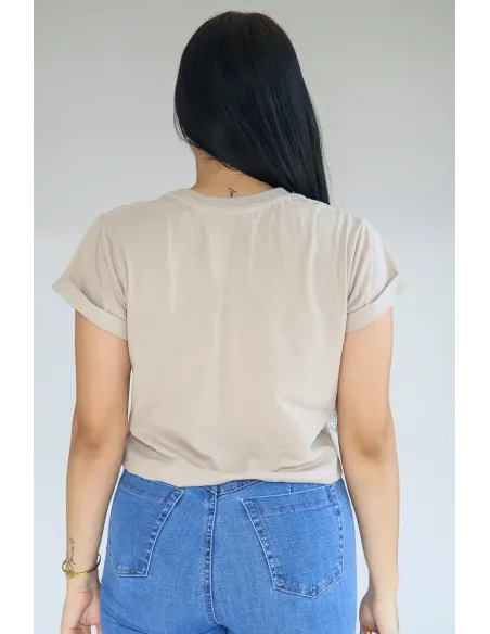 CROP TOP BEIGE