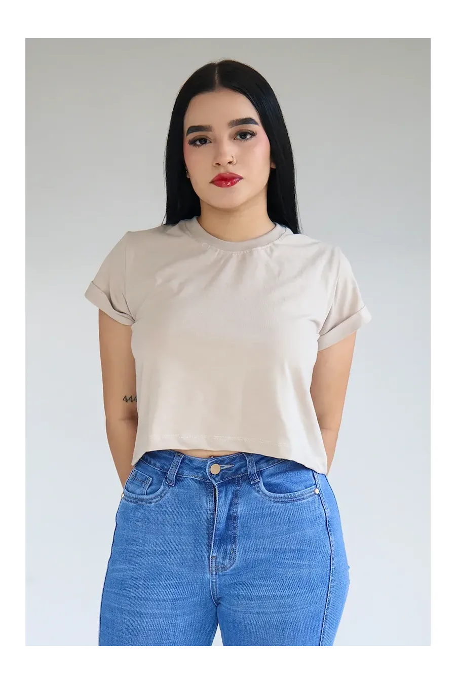 CROP TOP BEIGE