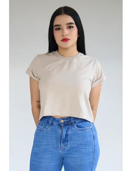CROP TOP BEIGE