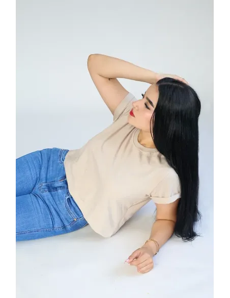 CROP TOP BEIGE
