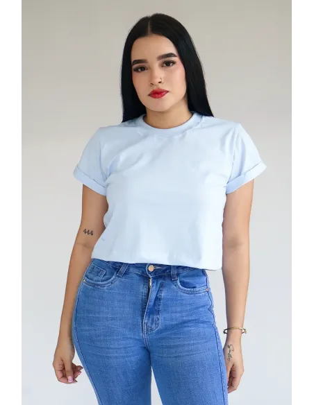 CROP TOP CELESTE