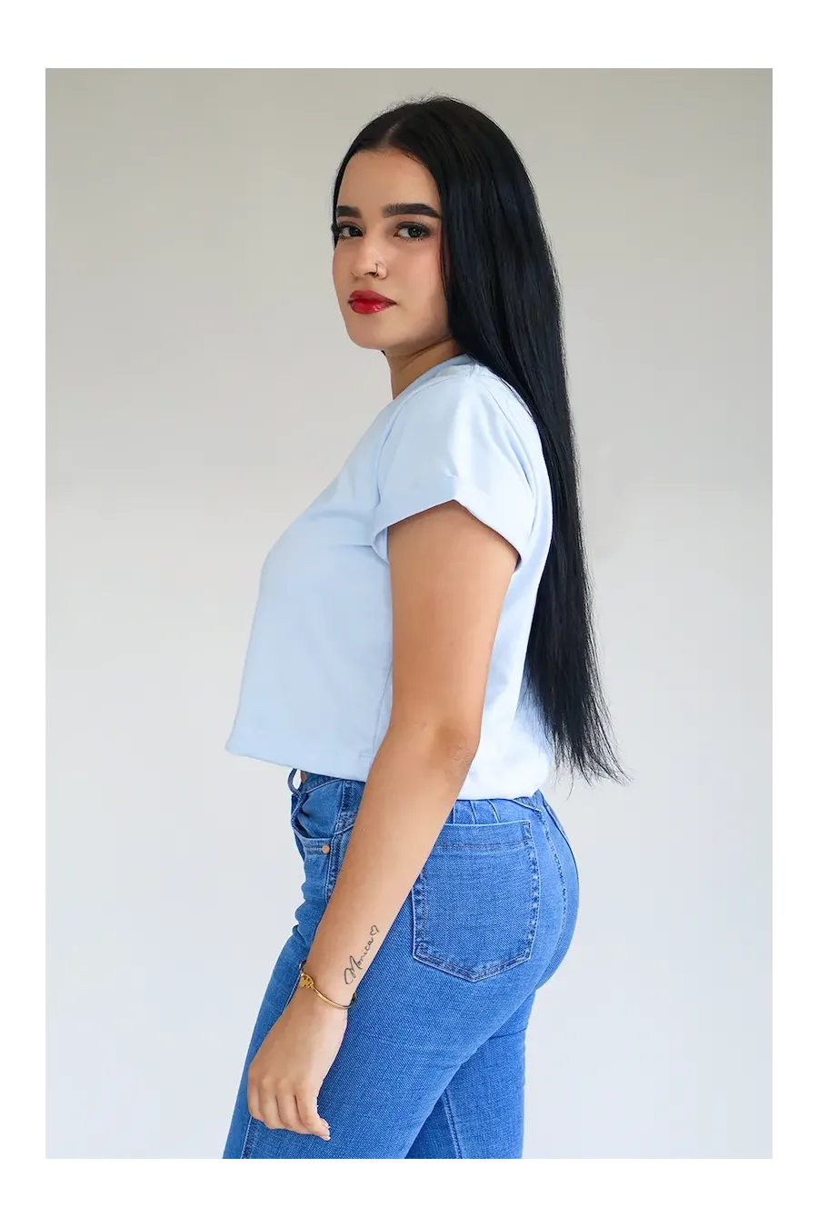 CROP TOP CELESTE