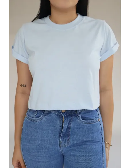 CROP TOP CELESTE