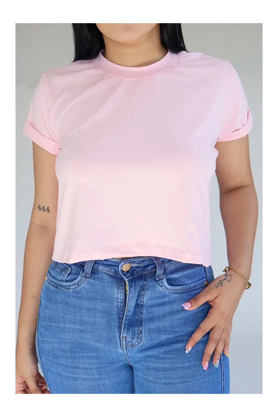 CROP TOP ROSADA