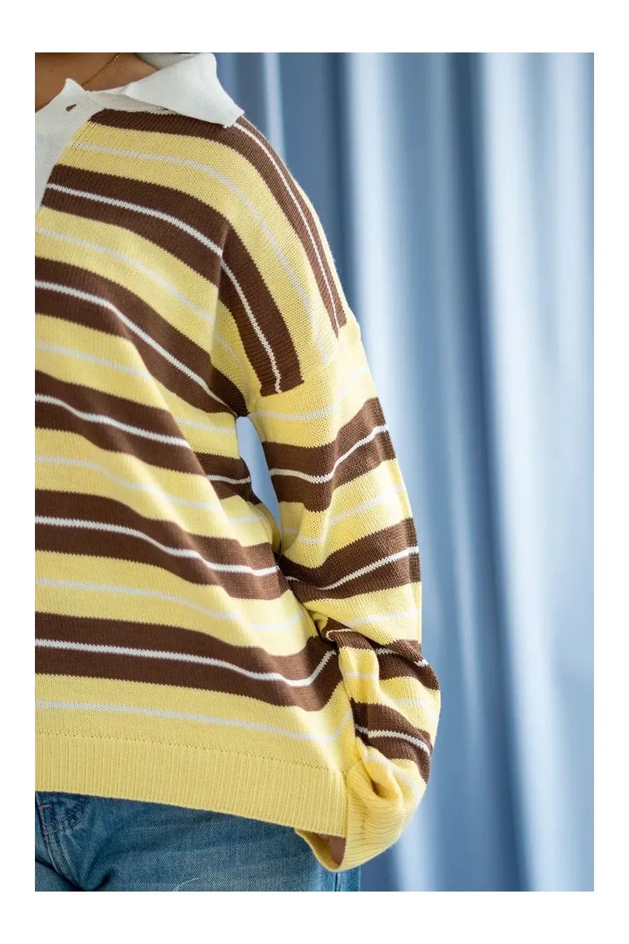 SWEATER VINTAGE AMARILLO/CAFÉ