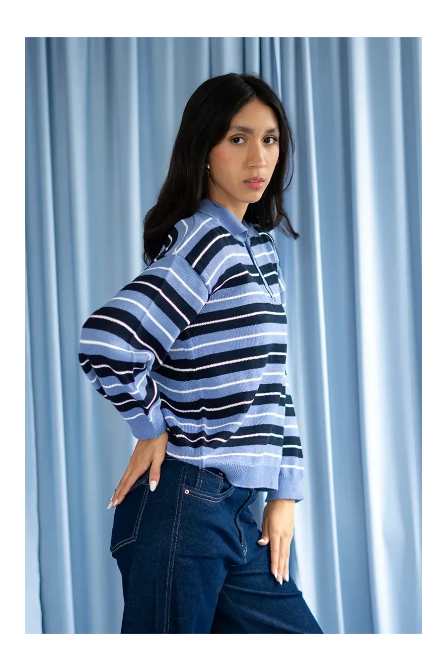 SWEATER VINTAGE CELESTE/AZUL 2