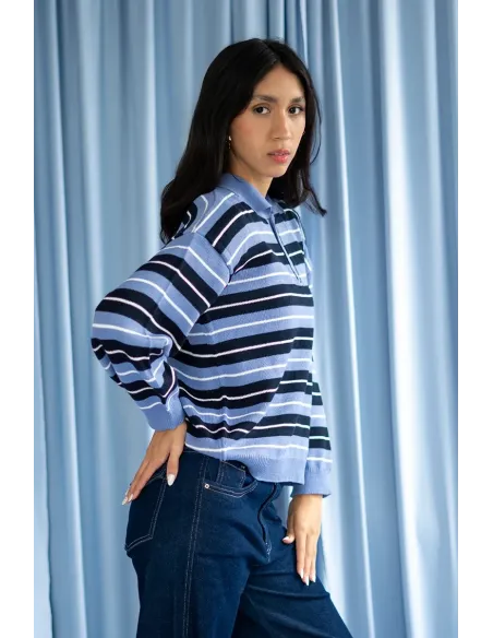 SWEATER VINTAGE CELESTE/AZUL