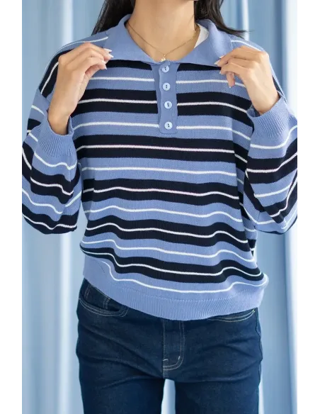 SWEATER VINTAGE CELESTE/AZUL