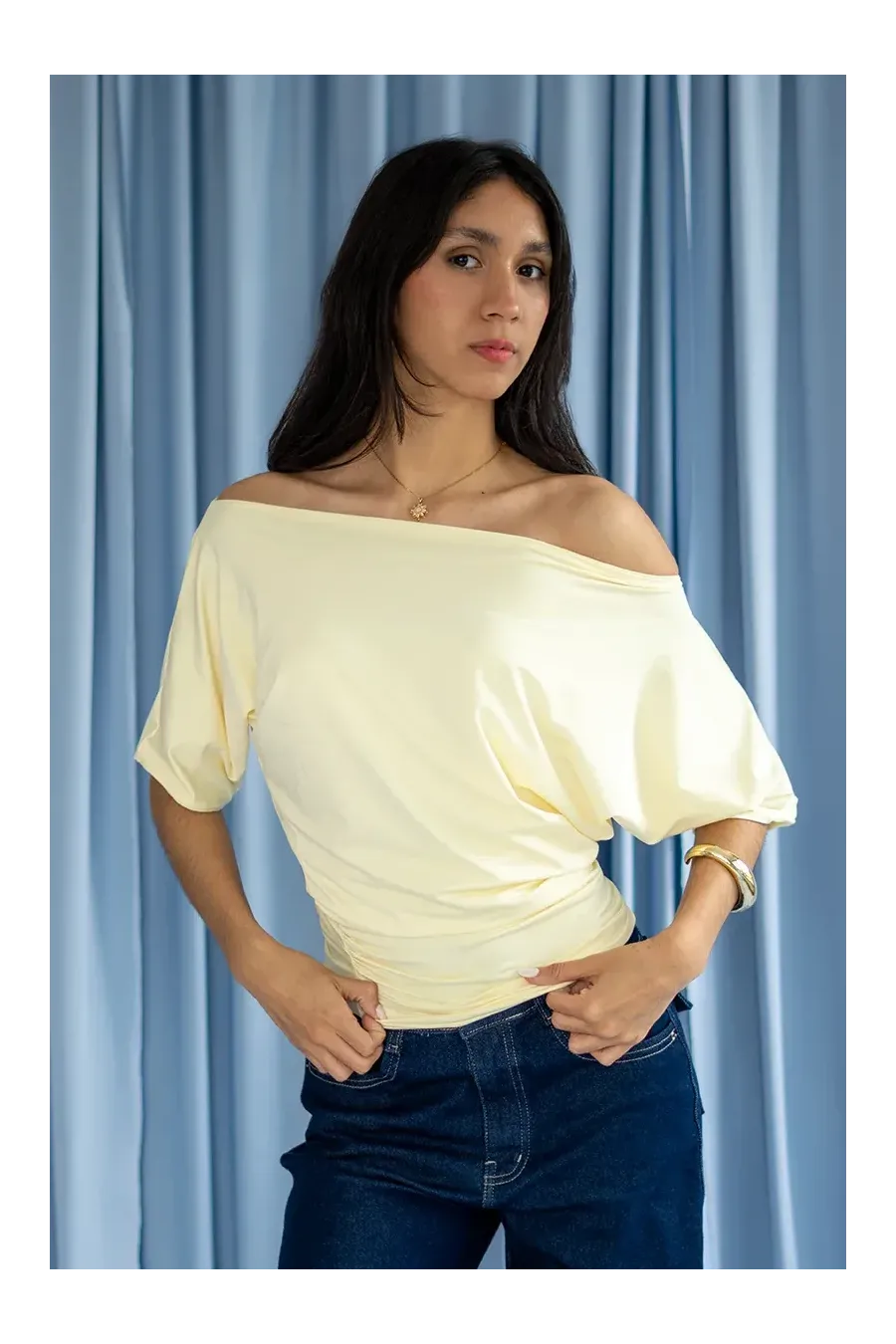TOP RETRO AMARILLA