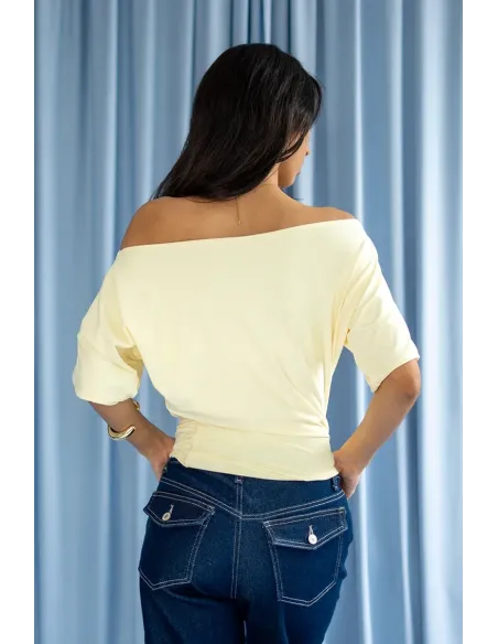 TOP RETRO AMARILLA