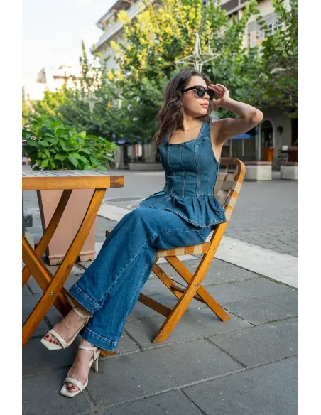 OPHELIA VEST JEAN TEAL INTERMEDIO