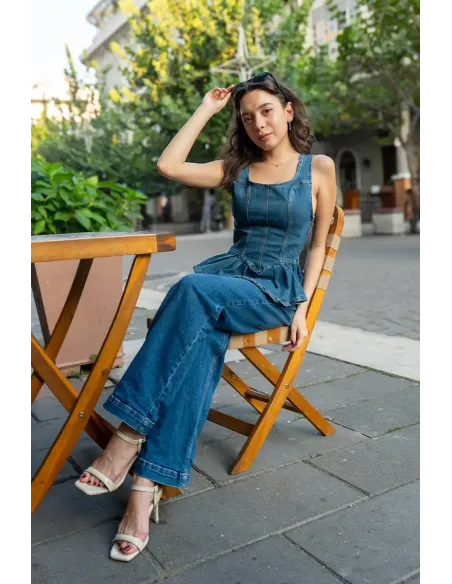 OPHELIA VEST JEAN TEAL INTERMEDIO