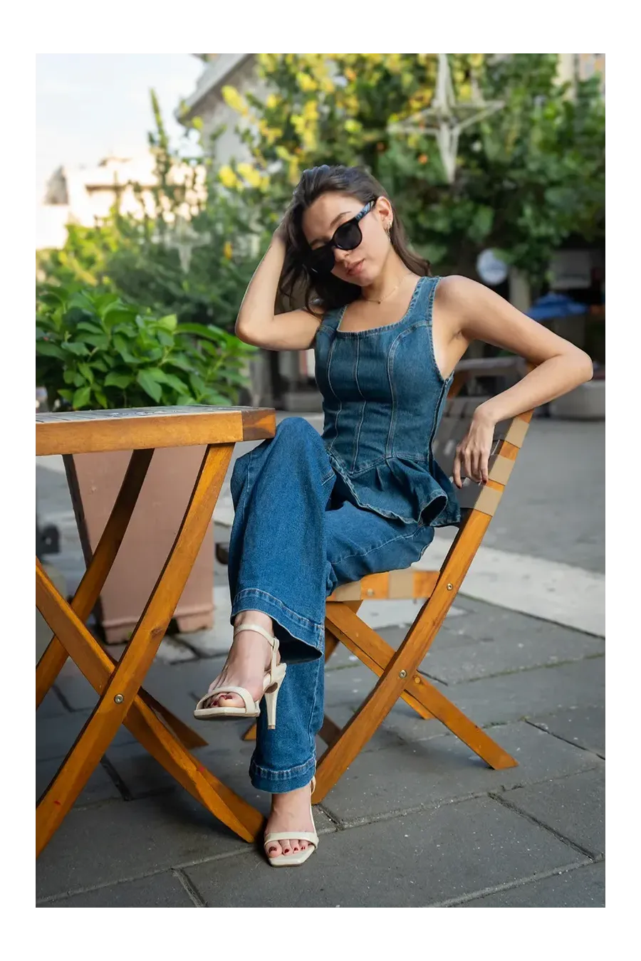 OPHELIA VEST JEAN TEAL INTERMEDIO