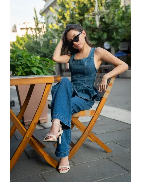 OPHELIA VEST JEAN TEAL INTERMEDIO